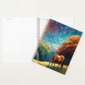 Horse and Flowers in a colorful meadow プランナー手帳 (ディスプレー)