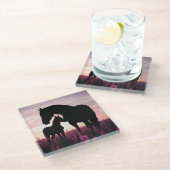 Horse and Foal ガラスコースター (アングル)