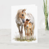 Horse and Foal Mother's Day シーズンカード (正面)