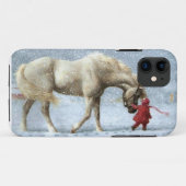 Horse and Girl in Snow Case-Mate iPhoneケース (裏面(横))