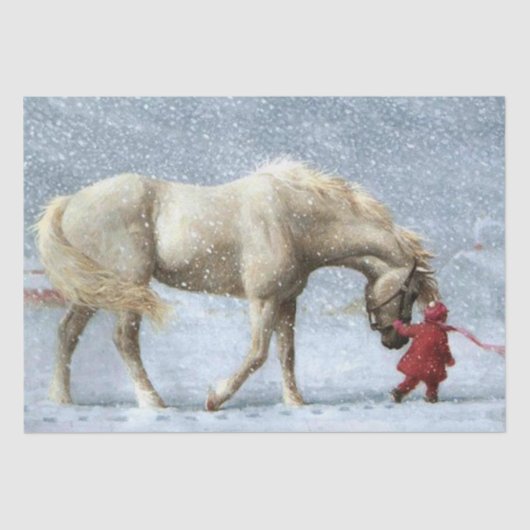 Horse and Girl in Winter 薄葉紙 (正面)