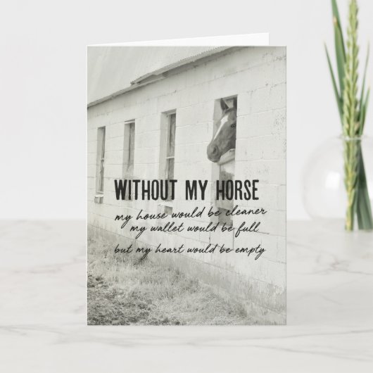 HORSE AND HEART Greeting Card サンキューカード (正面)