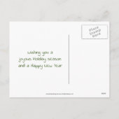 Horse And Holly Christmas Holiday Customizable シーズンポストカード (裏面)