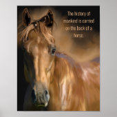 Horse and Mankind History Quote ポスター (正面)