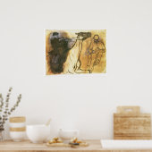 Horse and Rider by Edgar Degas,ヴィンテージ勉強アート ポスター (キッチン)