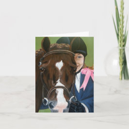 Horse and Rider Folded Card 案内状