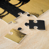 Horse and Sunrise with Tree Beautiful ジグソーパズル (側面)