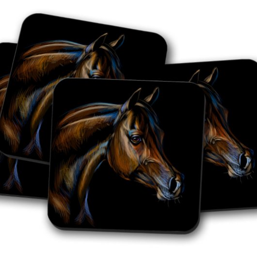 Horse Animal Portrait | Horse Cork Coaster コースター