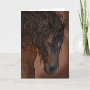 Horse Artグリーティングカード、空白のカウマ科のード カード