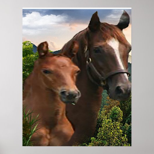 Horse art poster ポスター (正面)