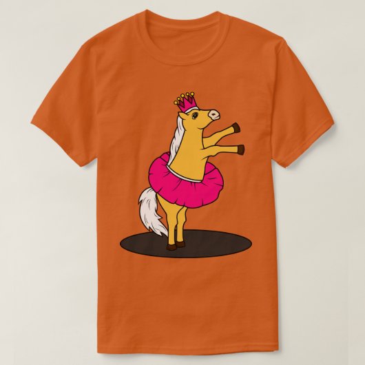 Horse as Ballerina with Skirt Tシャツ (デザイン正面)