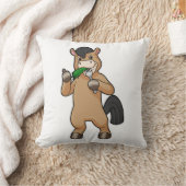 Horse at Eating Vegan クッション (ブランケット)