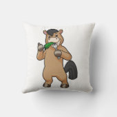 Horse at Eating Vegan クッション (裏面)