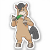 Horse at Eating Vegan シール (正面)