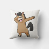 Horse at Hip Hop Dance Dab クッション (裏面)