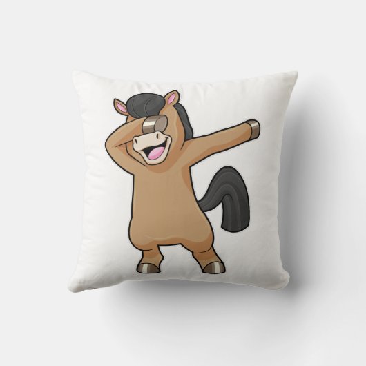 Horse at Hip Hop Dance Dab クッション (裏面)