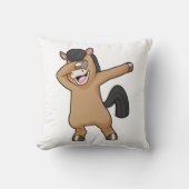 Horse at Hip Hop Dance Dab クッション (正面)