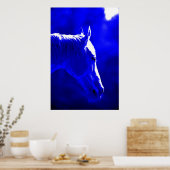 Horse At Night - Horse In Moonlightプリント ポスター (キッチン)
