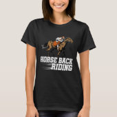 Horse Back Riding Graphic Horse Lover Equestrian R Tシャツ (正面)