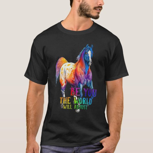 Horse Be You The World Will Adjust農家 Tシャツ (正面)