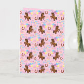 Horse Birthday Card in Pink カード (裏面)