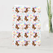 Horse Birthday Card in White カード (裏面)