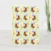 Horse Birthday Card in Yellow カード (裏面)