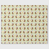Horse Birthday Gift Wrapping Paper in Yellow ラッピングペーパー (フラット)