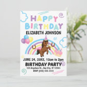Horse Birthday Invitation 招待状 (スタンド正面)