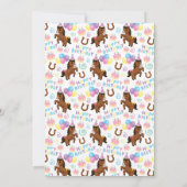 Horse Birthday Invitation White 招待状 (裏面)