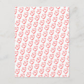 Horse Birthday Invitations Coral Red 招待状 (裏面)