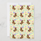 Horse Birthday Party Invitation Yellow 招待状 (裏面)