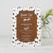 Horse Birthday Theme Cowgirl Cowboy 招待状 (スタンド正面)