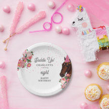 Horse Birthday Theme Pink Floral Girl Cowgirl