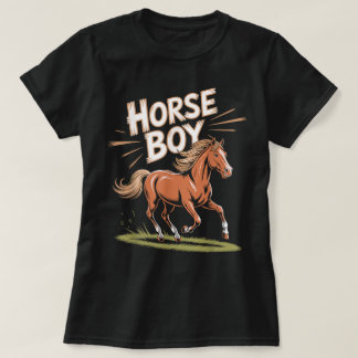 Horse Boy Childrens Horses Apparel Youth Kids Tシャツ