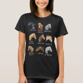 Horse Breeds Equestrian horseback riding gift Tシャツ (正面)