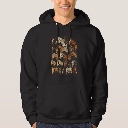 Horse Breeds Equestrian Horseback Riding Tee Gifts パーカ (正面)