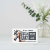 Horse Business Cards with QR Code 名刺 (スタンド正面)