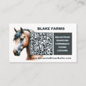 Horse Business Cards with QR Code 名刺 (正面)