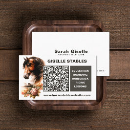 Horse Business Cards with QR Code 名刺