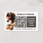 Horse Business Cards with QR Code 名刺 (正面)
