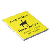 Horse Business Professional Black Yellow ノートパッド (アングル)