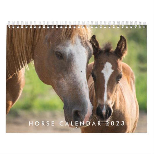 Horse Calendar 2023カスタム写真の追加 カレンダー (カバー)