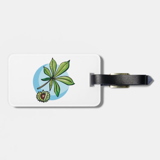 Horse Chestnut Leaf and Conker ラゲッジタグ (裏面横)