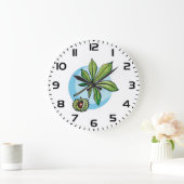 Horse Chestnut Leaf and Conker ラージ壁時計 (ホーム)