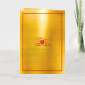 Horse Chinese Lunar New Year 2026 Gold Foil Red シーズンカード (裏面)