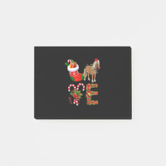 Horse Christmas Lights Led Funny Santa Hat Christm ポストイット