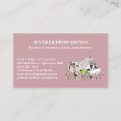 Horse Cow Sheep Dog Cat Pink Farm Animals 名刺 (裏面)