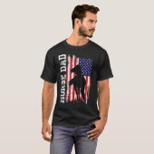 Horse Dad American Flag Like A Regular Dad But Coo Tシャツ (正面フル)