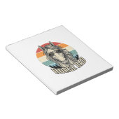 Horse Dad Vintage Sunset Engraving Vector Design_1 ノートパッド (アングル)